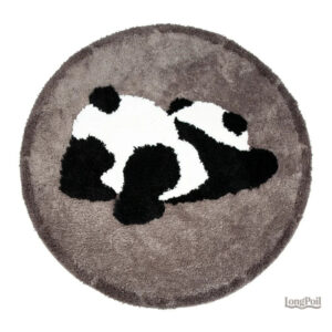 Tapis rond panda, doux et accueillant pour la chambre d'enfant