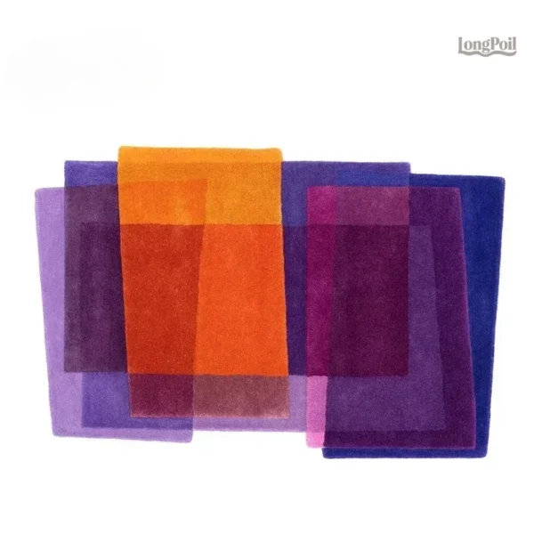 Tapis géométrique pastel aux formes modernes