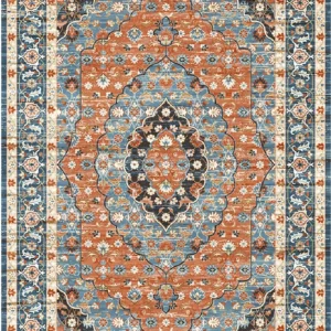Tapis Persan Ancien au style vintage et élégant