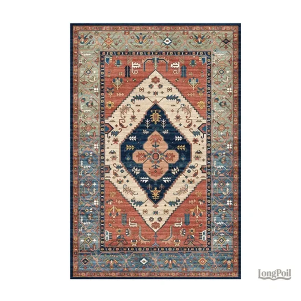 tapis-persan-vintage-1 Tapis Persan Vintage aux motifs classiques et couleurs riches