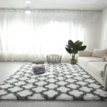 Tapis Poil Long Blanc, doux et élégant pour un intérieur moderne