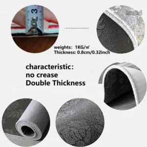 Tapis tendance gris, poils ras doux et élégants