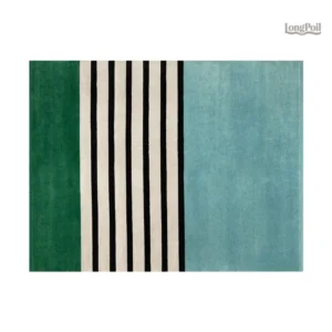 Tapis rayé multicolore design pour décoration intérieure