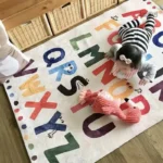 Tapis doux et coloré pour chambre d'enfant, style amusant et confortable