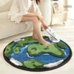 Tapis design circulaire pour décoration élégante