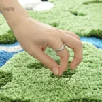 Tapis design en forme ronde, touche esthétique
