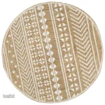 Tapis rond en jute naturel, style bohème