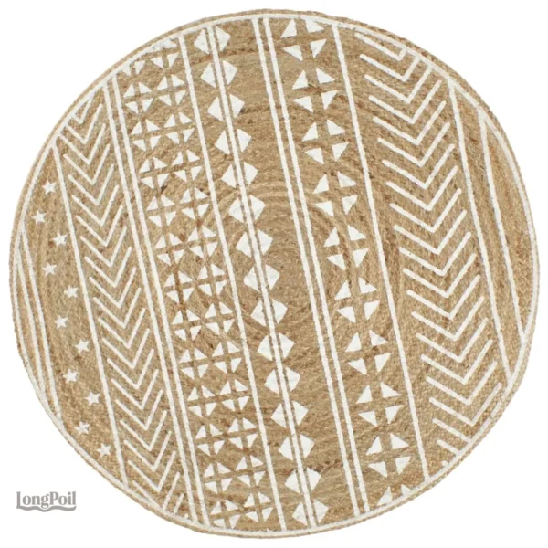 tapis-rond-en-jute-1 Tapis rond en jute naturel, style bohème