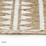 Tapis en jute, design rond, ambiance chaleureuse
