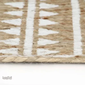Tapis en jute, design rond, ambiance chaleureuse