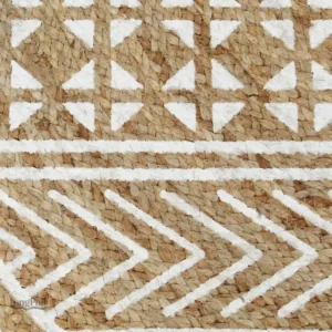 Tapis rond en jute, accessoire éco-responsable