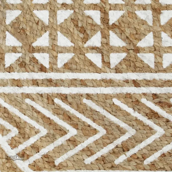 Tapis rond en jute, accessoire éco-responsable