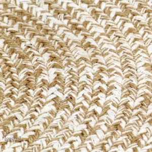 Tapis en fibres naturelles, design rond