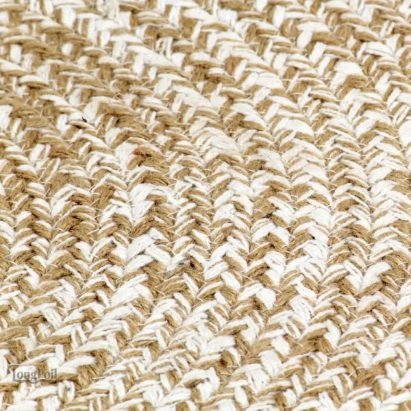 Tapis en fibres naturelles, design rond