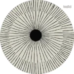 Tapis rond moderne au design épuré et contemporain