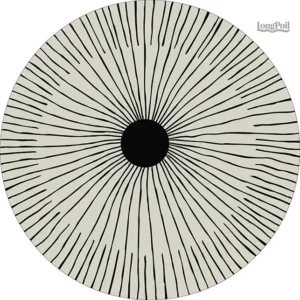 Tapis rond moderne au design épuré et contemporain