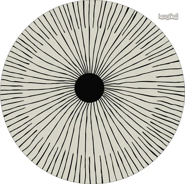 Tapis rond moderne au design épuré et contemporain