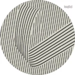 Tapis rond moderne en design épuré et élégant