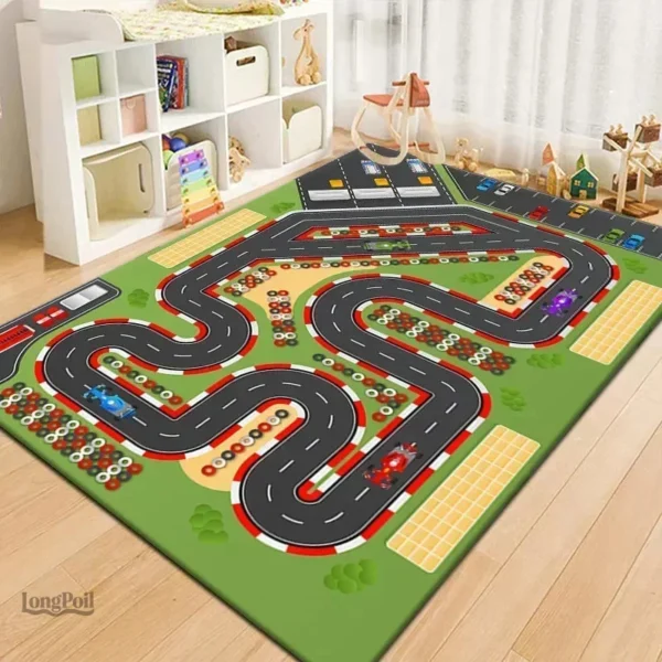 tapis-route-enfant-1 Tapis route pour enfant avec circuit voiture ludique