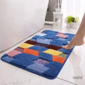 Tapis coloré pour salle de bain, design moderne et attrayant