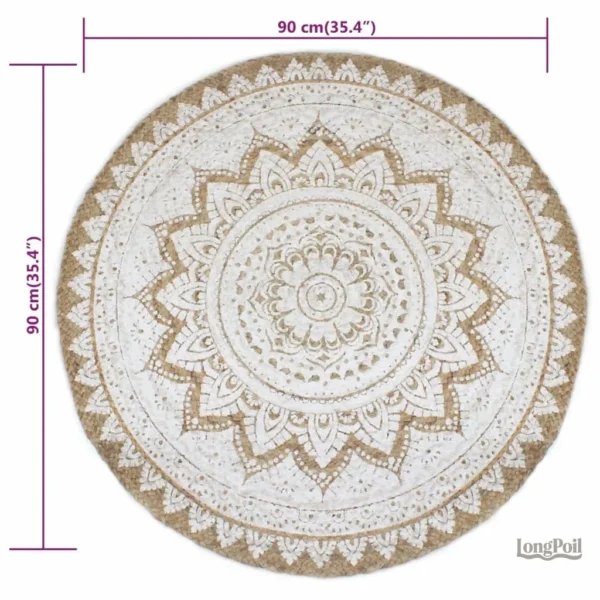 Tapis jute élégant pour un style minimaliste