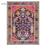 Tapis indien pour salon, design traditionnel et coloré