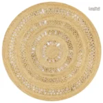 Tapis en jute pour salon, style naturel et élégant