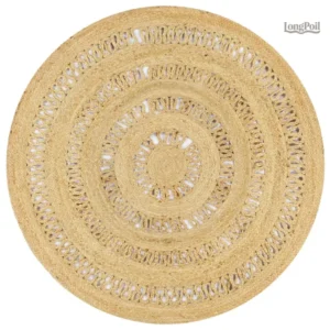 Tapis en jute pour salon, style naturel et élégant