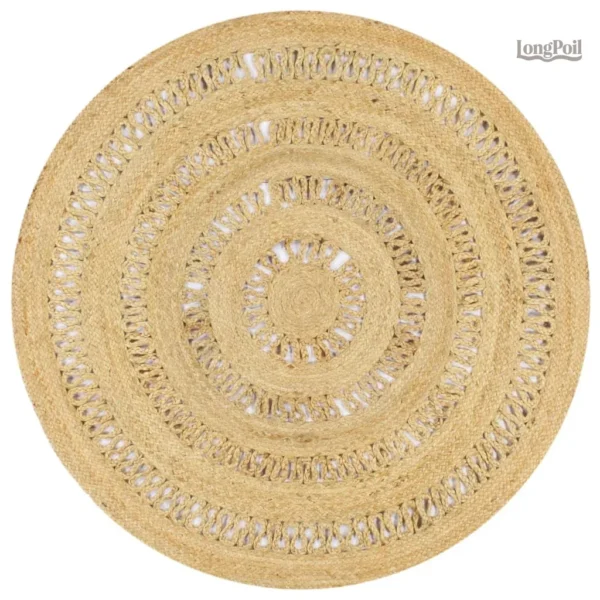 Tapis en jute pour salon, style naturel et élégant