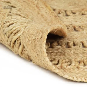 Tapis jute tissé à la main, ambiance chaleureuse
