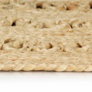Tapis en jute rond, décoration moderne et éthique