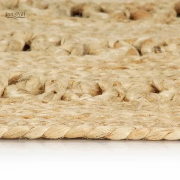 Tapis en jute rond, décoration moderne et éthique