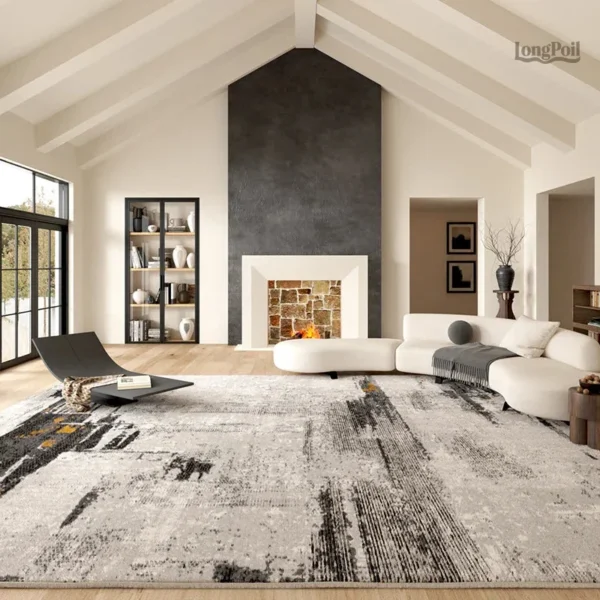 Tapis effet marbre pour salon, élégant et moderne