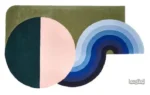 Tapis original en forme irrégulière pour salon