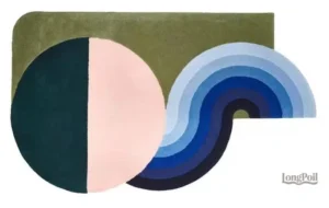 Tapis original en forme irrégulière pour salon