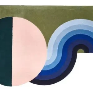 Tapis original en forme irrégulière pour salon