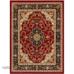 Tapis Salon Turque design traditionnel en tissu fin