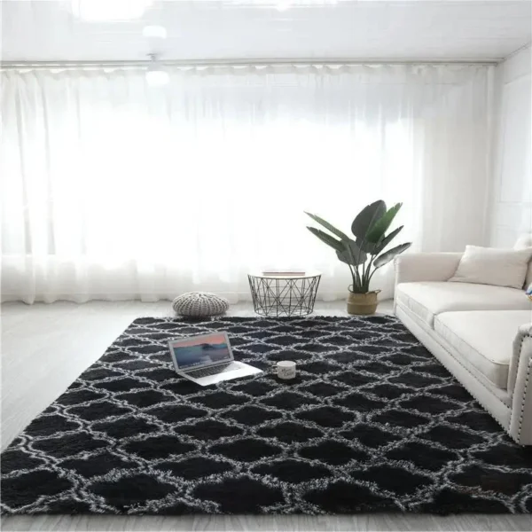 Tapis Shaggy doux et confortable en poils longs