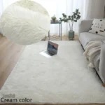 Tapis Shaggy Blanc élégant et doux pour un intérieur moderne