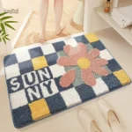 Tapis de bain confortable pour salle de bain moderne