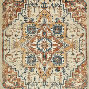 Tapis persan traditionnel aux motifs élégants