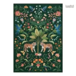 Tapis Tibétain avec motif de tigre stylisé