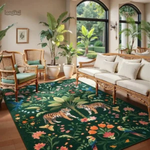 Tapis animalier Tibétain, design tigre élégant