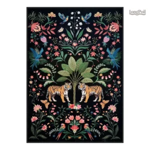 Tapis Tigre Tibétain en laine, motif animal élégant