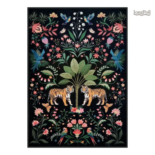 tapis-tigre-tibetain-1 Tapis Tigre Tibétain en laine, motif animal élégant