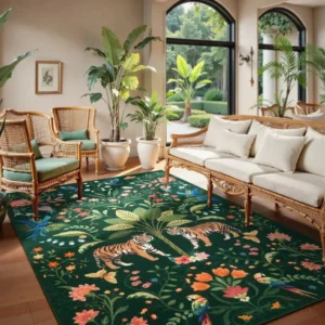 Tapis décoratif Tigre, ambiance chaleureuse et originale