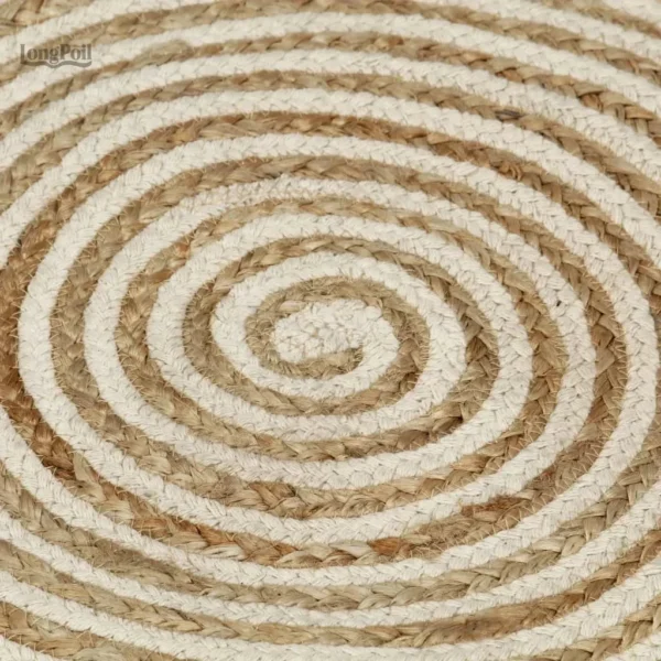 Tapis en jute tissé, texture douce et durable