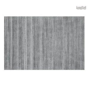 Tapis gris uni pour salon, style moderne et épuré