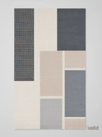 Tapis velours beige au design élégant et moderne