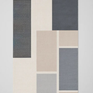 Tapis velours beige au design élégant et moderne